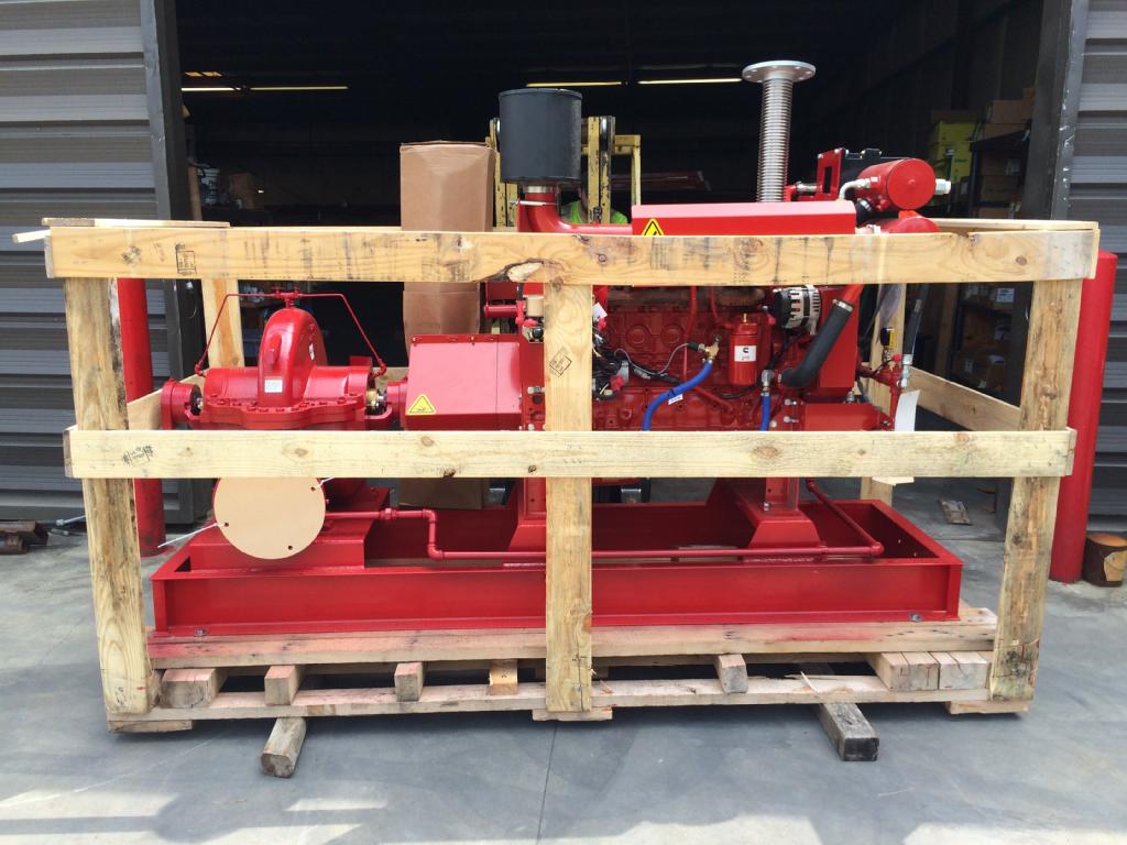 Diesel Fire Pump ready for site delivery